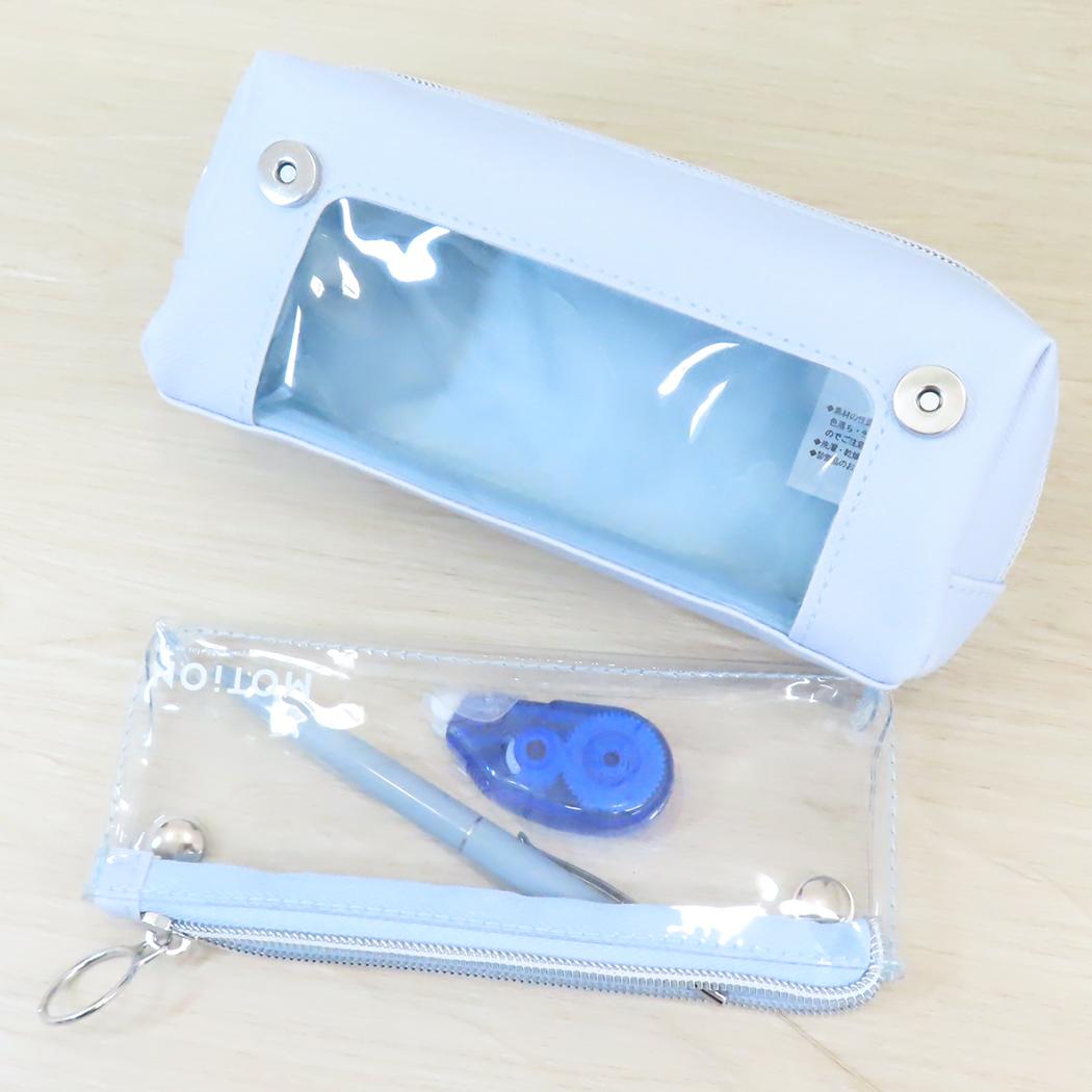 スマートプラスペンケース ペンポーチ MOTiON blue カミオジャパン 新学期準備文具 シンプル