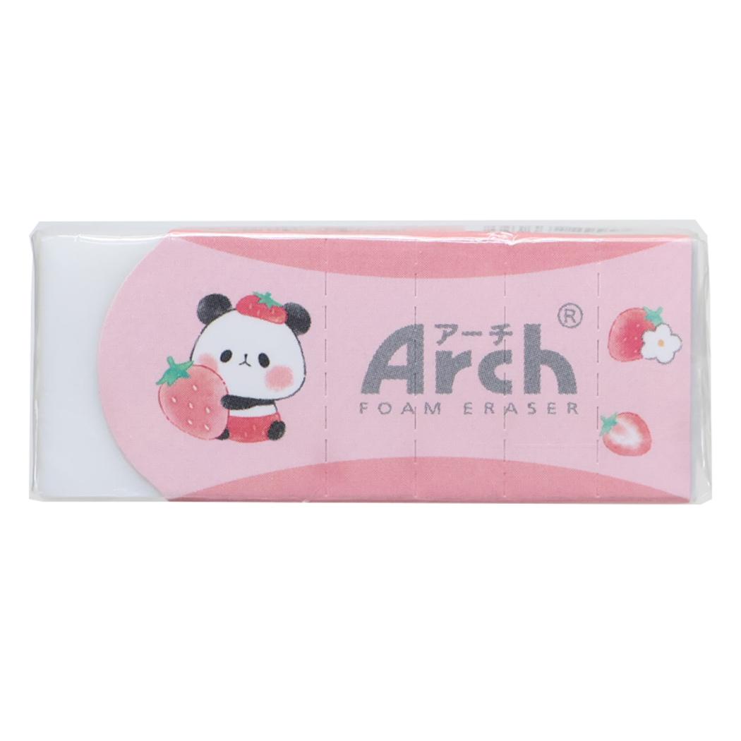Arch消しゴム けしごむ もちもちぱんだ いちごチラシ カミオジャパン 新学期準備文具 小学生 中学生 かわいい 日本製 メール便可