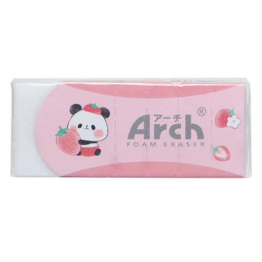 Arch消しゴム けしごむ もちもちぱんだ いちごチラシ カミオジャパン 新学期準備文具 小学生 中学生 かわいい 日本製 メール便可