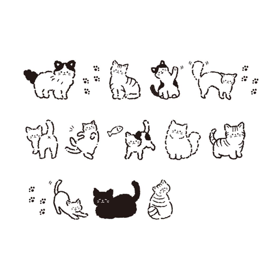 コローリープラス はんこ CAT カミオジャパン デコレーション 手帳デコ スタンプ メール便可