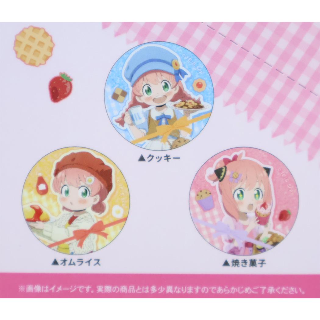 トレーディンググリッター缶バッジ 全6種 6個入セット 缶バッジ スパイファミリー 食べ物 少年ジャンプ カミオジャパン コレクション雑貨 まとめ買い BOX アニメ