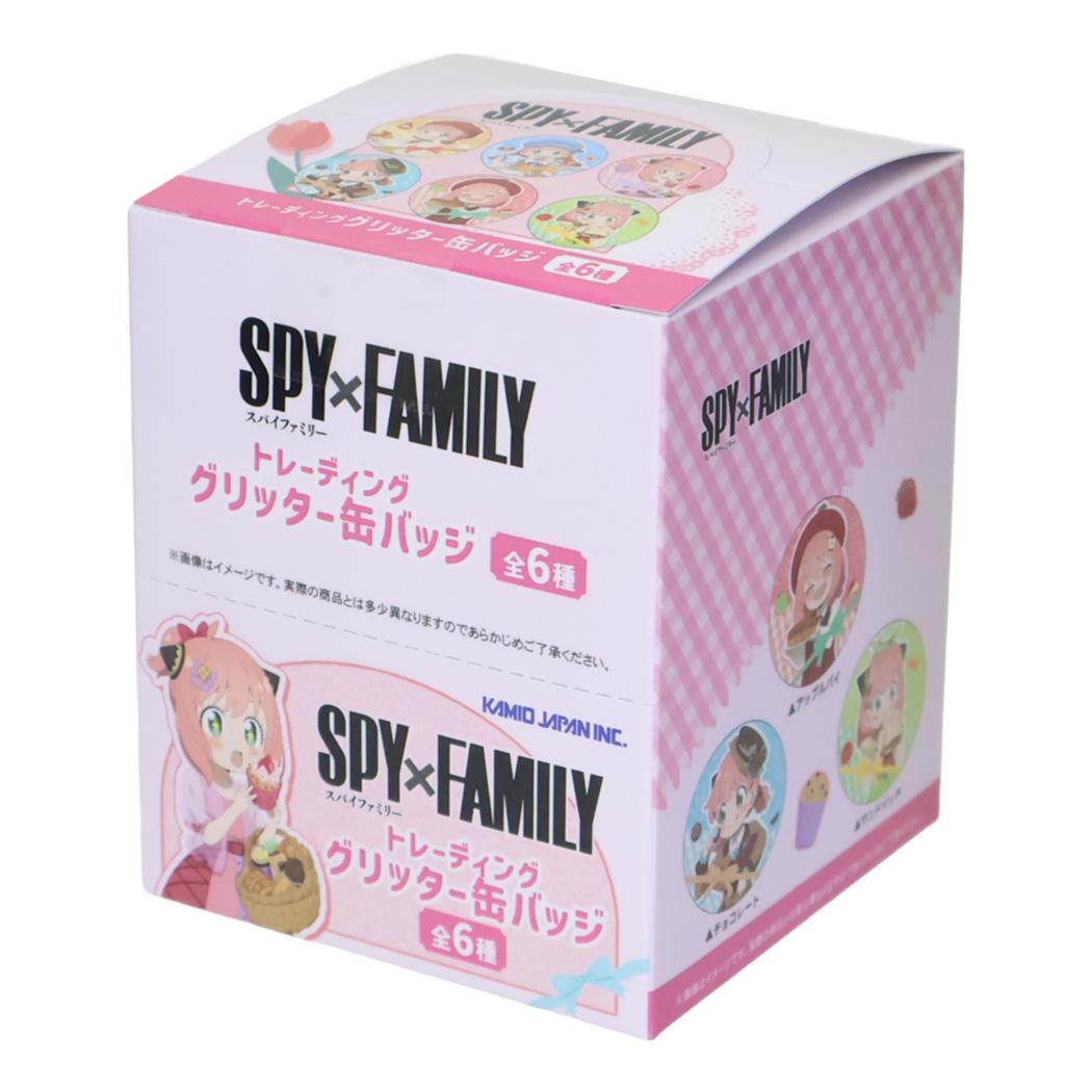 トレーディンググリッター缶バッジ 全6種 6個入セット 缶バッジ スパイファミリー 食べ物 少年ジャンプ カミオジャパン コレクション雑貨 まとめ買い BOX アニメ