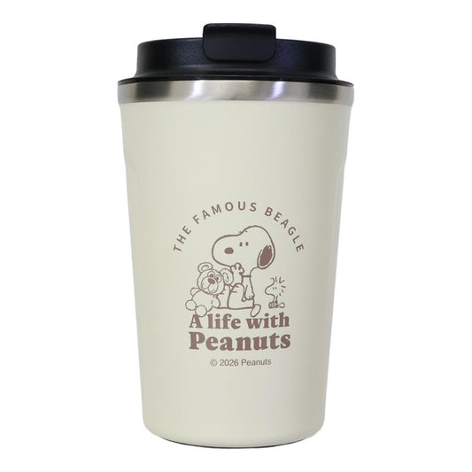 スヌーピー フタ付き保温保冷コップ カフェタンブラー 350ml スヌーピーとくま ピーナッツ カミオジャパン プレゼント ギフト キャラクター グッズ シネマコレクション