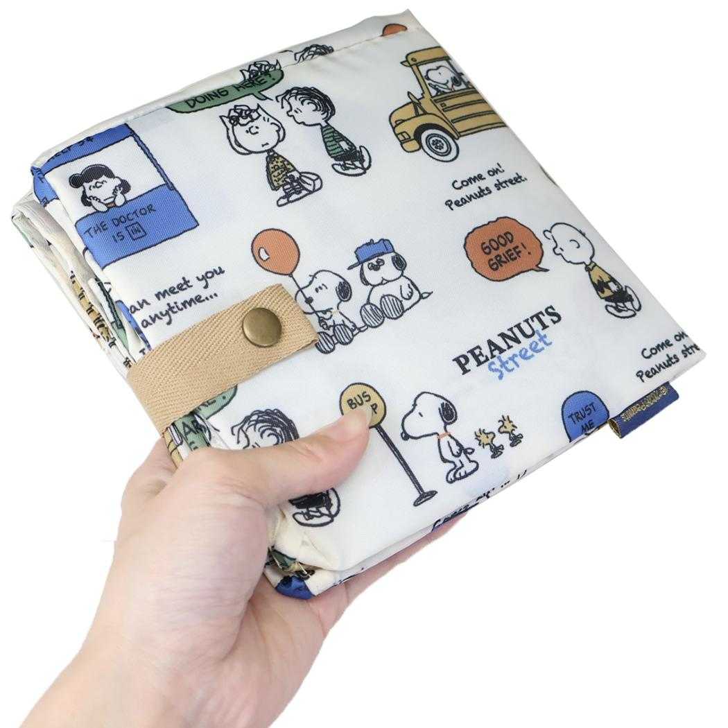 スヌーピー エコバッグ ワイド底板付エコバッグ PEANUTS STREET ピーナッツ カミオジャパン ショッピングバッグ キャラクター グッズ シネマコレクション