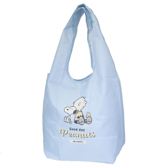スヌーピー エコバッグ カラビナ付底マチエコバッグ BE HAPPY ピーナッツ カミオジャパン ショッピングバッグ キャラクター グッズ シネマコレクション