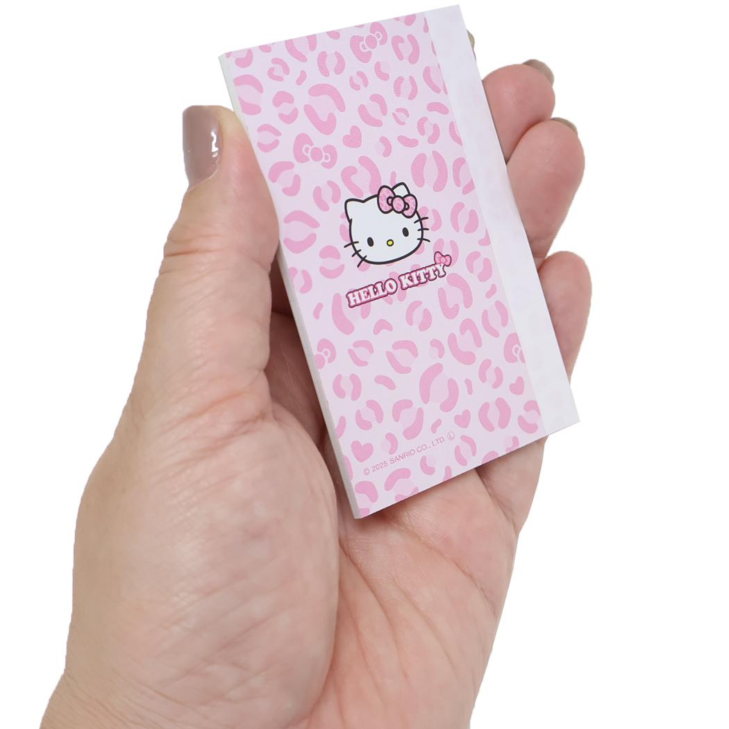 ミニノート ノート ハローキティ ヒョウ柄 サンリオ カミオジャパン カードサイズ メール便可