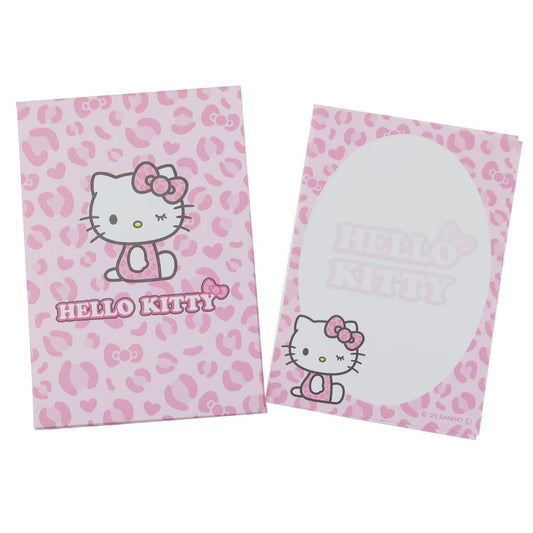 ミニレター 手紙セット ハローキティ ヒョウ柄 サンリオ カミオジャパン カードサイズ 便箋＆封筒 メール便可