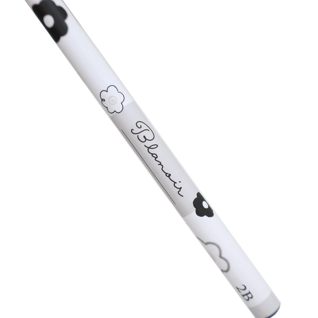 マット軸 鉛筆 2B えんぴつ Blanoir ブラノワール Sugar daisy カミオジャパン 筆記用具 小学生 日本製 新学期準備文具 メール便可