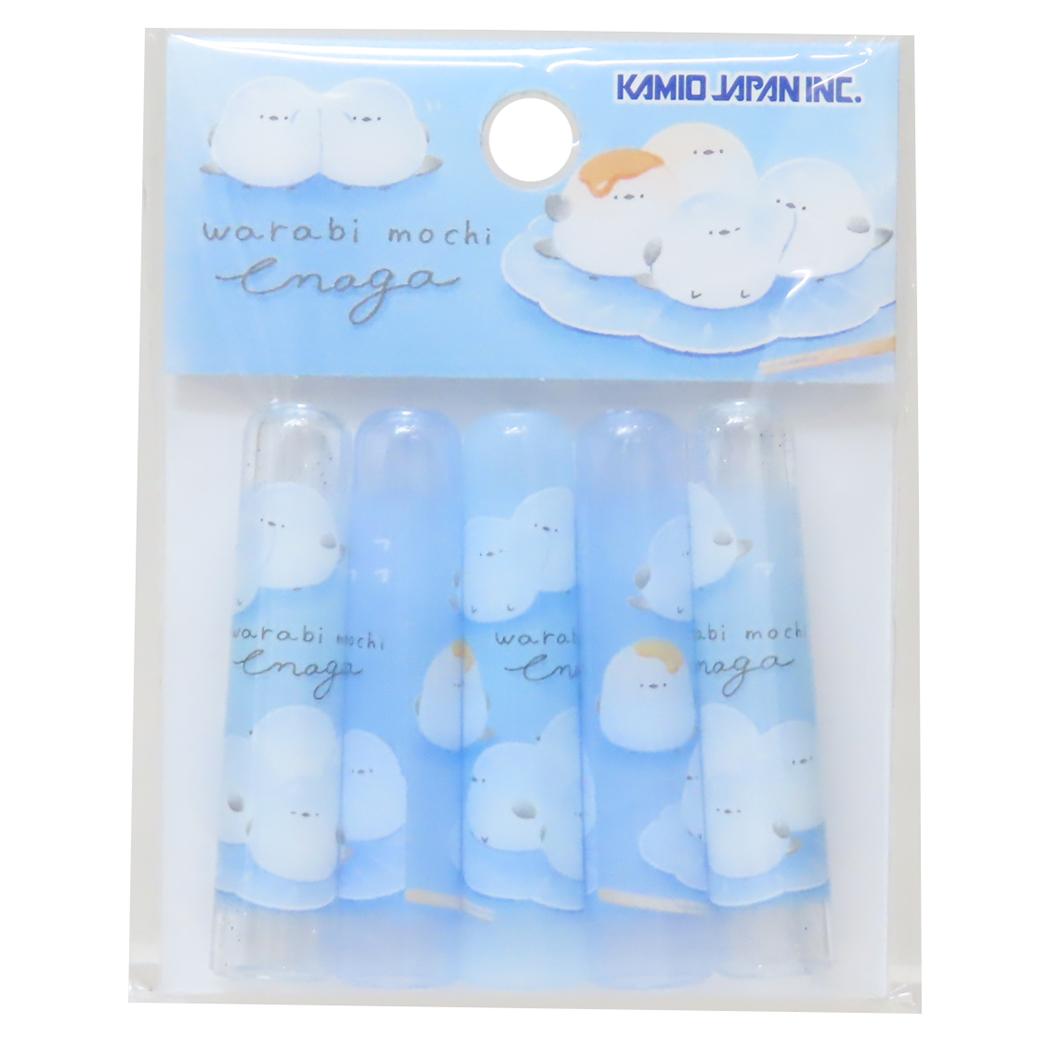 えんぴつカバー5本セット 鉛筆キャップ ずっとシマエナガ わらびもちエナガ カミオジャパン 新学期準備文具 かわいい 日本製 メール便可