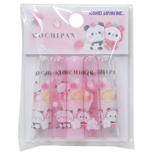 えんぴつカバー5本セット 鉛筆キャップ もちもちぱんだ いちごパフェ カミオジャパン 新学期準備文具 女の子 かわいい 日本製 メール便可