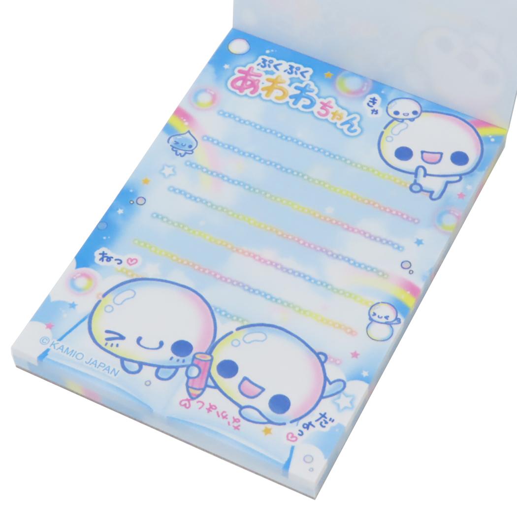 ミニミニメモ メモ帳 ぷくぷくあわわちゃん ずっとなかよし カミオジャパン 新学期準備文具 かわいい メール便可