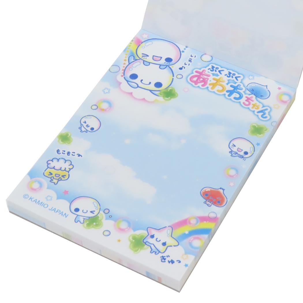 ミニミニメモ メモ帳 ぷくぷくあわわちゃん ブランコ カミオジャパン 新学期準備文具 かわいい メール便可