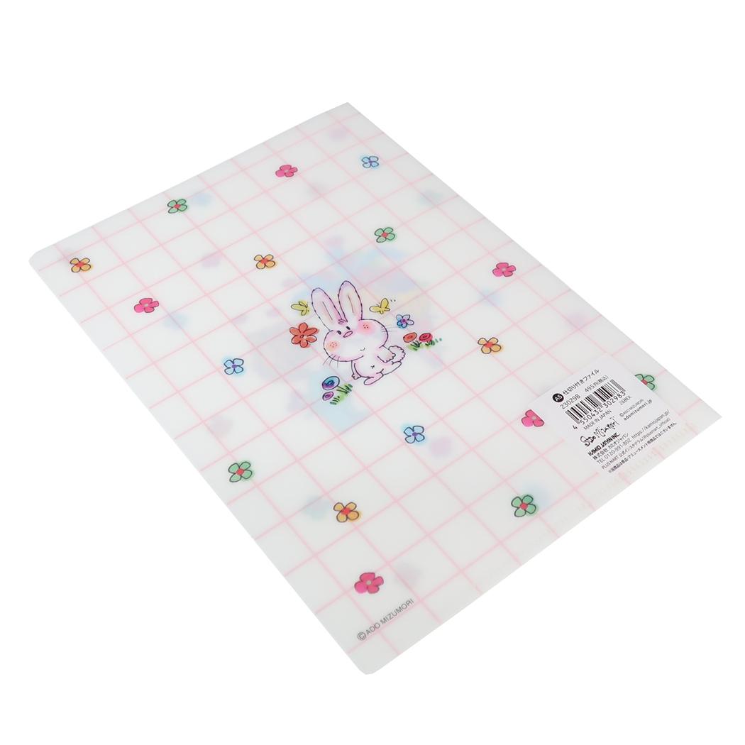 A5仕切り付きファイル クリアフォルダー 水森亜土 ダイスキ カミオジャパン 新学期準備文具 メール便可