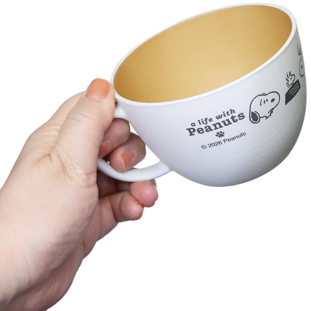 スヌーピー マグカップ スープカップ A LIFE WITH PEANUTS ピーナッツ カミオジャパン 割れにくい食器 日本製 キャラクター グッズ シネマコレクション