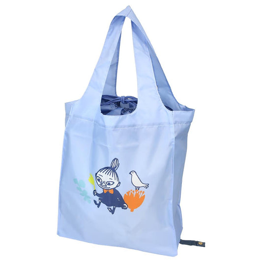 ワイド底板付エコバッグ エコバッグ ムーミン LMF26 blue 北欧 カミオジャパン ショッピングバッグ 折りたたみ