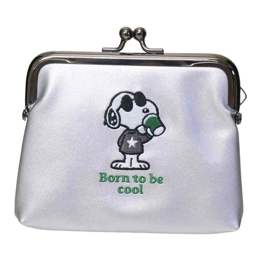 スヌーピー ミニポーチ がま口ミニポーチ ジョークール Born to be cool ピーナッツ カミオジャパン 小物入れ キャラクター グッズ メール便可 シネマコレクション