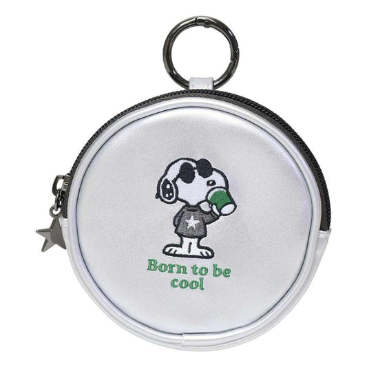 スヌーピー ミニポーチ サークルミニポーチ ジョークール Born to be cool ピーナッツ カミオジャパン 小物入れ キャラクター グッズ シネマコレクション