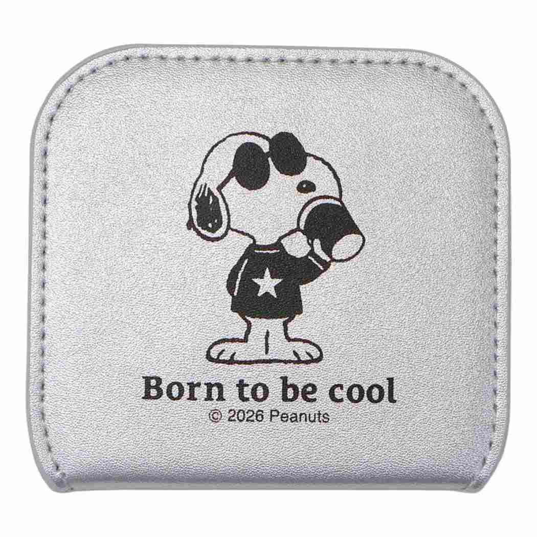 スヌーピー 手鏡 折りたたみミニミラー ジョークール Born to be cool ピーナッツ カミオジャパン 化粧直し キャラクター グッズ メール便可 シネマコレクション