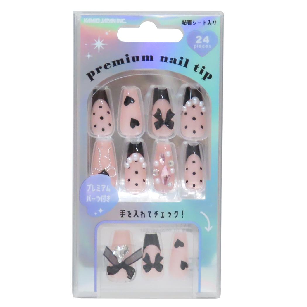 プレミアムネイルチップ ロングスクエア コスメ雑貨 sweet jewel カミオジャパン ネイルアート 付け爪 おしゃれ メール便可