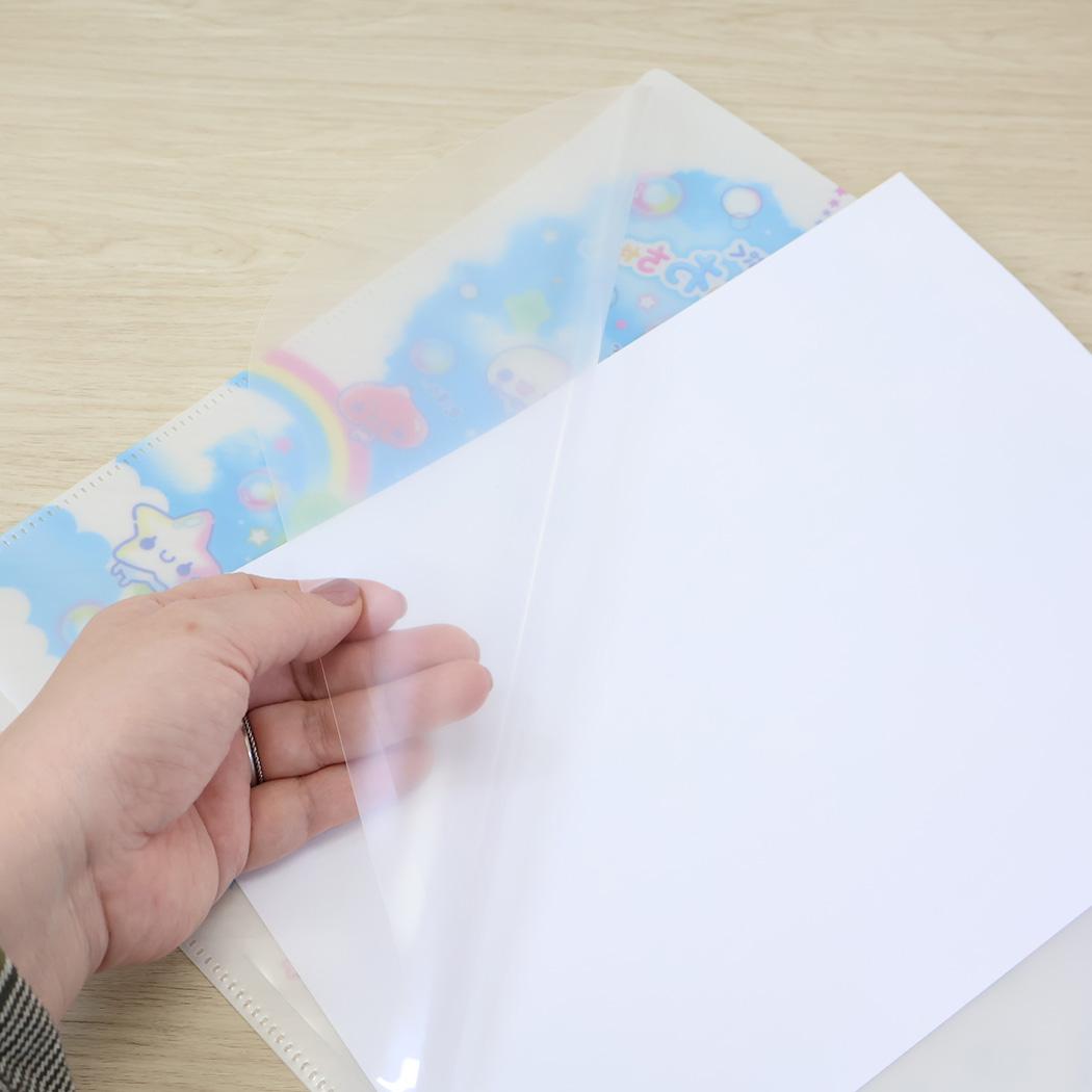 10ポケットクリアファイル A4 ポケットファイル 平成ファンシー あわわちゃん カミオジャパン 新学期準備文具 女の子 かわいい