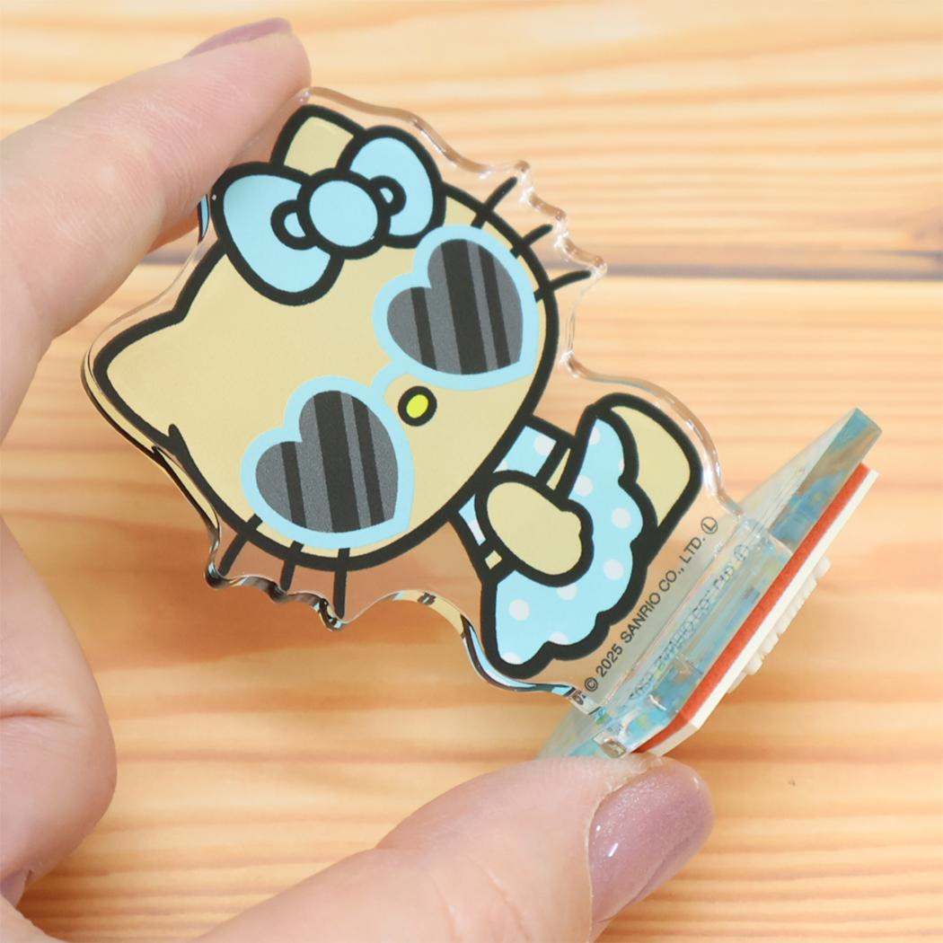 アクリルスタンドスタンプ はんこ ハローキティ 日焼け サンリオ カミオジャパン コレクション雑貨 日本製