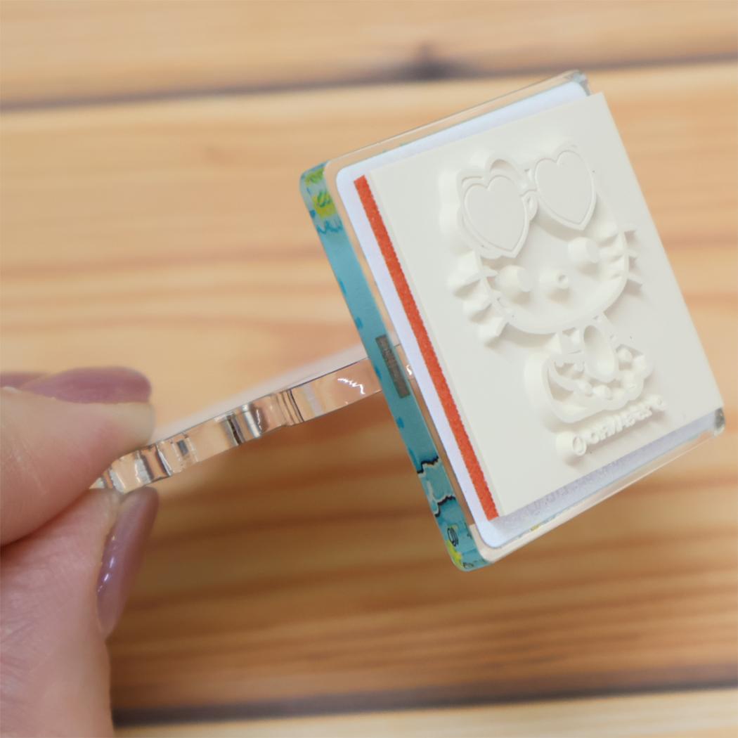 アクリルスタンドスタンプ はんこ ハローキティ 日焼け サンリオ カミオジャパン コレクション雑貨 日本製