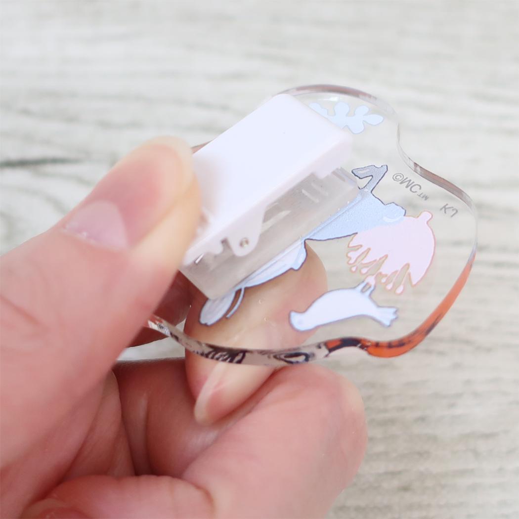 アクリルクリップ クリップ ムーミン LMF26 ブルー 北欧 カミオジャパン 事務用品 メール便可
