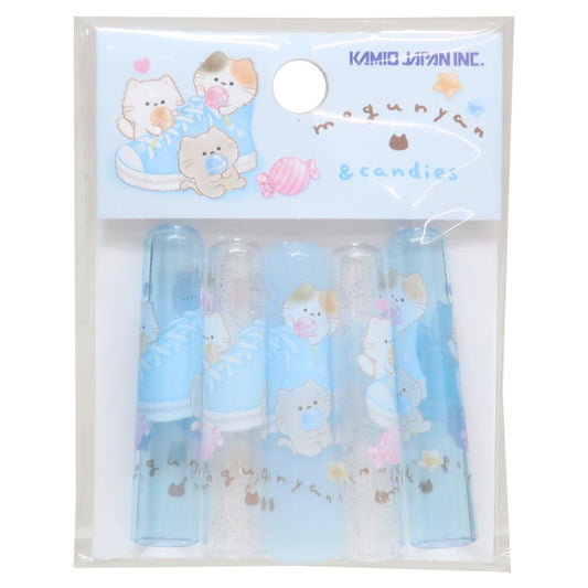 えんぴつカバー 5本セット 鉛筆キャップ もぐにゃん キャンディ カミオジャパン 新学期準備文具 かわいい メール便可