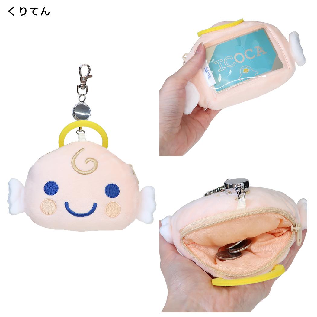 たまごっち 定期入れ 小銭入れ リール付きぬいぐるみパスケース くりてん カミオジャパン
