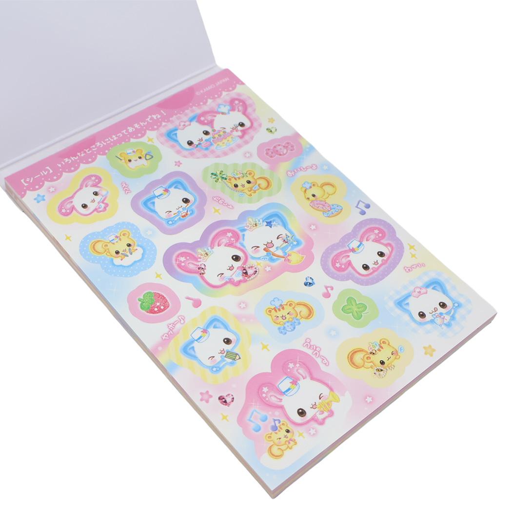 シール付きA6メモ メモ帳 平成ファンシー Happy March カミオジャパン 新学期準備文具 女の子 日本製 かわいい メール便可