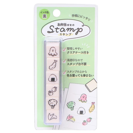 はんこ 6連スタンプ お弁当好きのスタンプ カミオジャパン ハンコ 手帳デコ グッズ メール便可 シネマコレクション