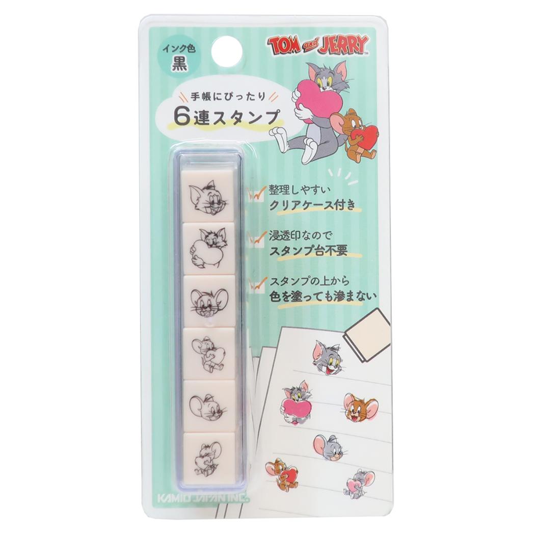 6連スタンプ はんこ トムとジェリー ワーナーブラザース カミオジャパン 手帳デコ ハンコ メール便可