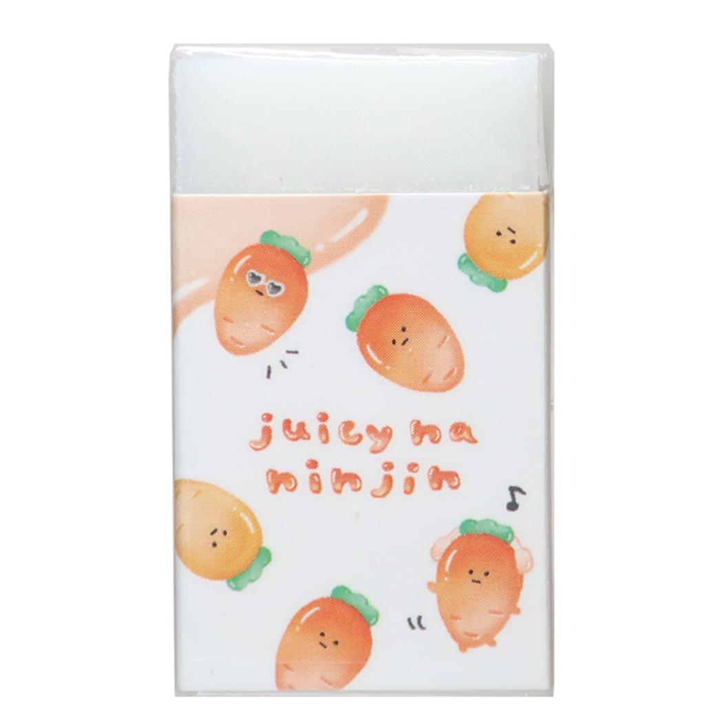 まとまるくん消しゴム ケシゴム 消しゴム ジューシーなにんじん にんじん カミオジャパン 新学期準備文具 小学生 中学生 かわいい メール便可
