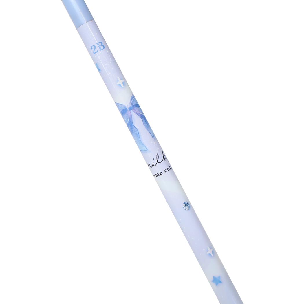 milky blue えんぴつ チャーム付き鉛筆 2B リボン タテ カミオジャパン 新学期準備文具 筆記用具 小学生 かわいい グッズ メール便可 シネマコレクション