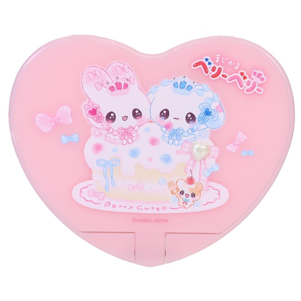 まじかるベリーベリー 手鏡 ストーンつきハートミラー vol.3 ピンク カミオジャパン 化粧直し かわいい グッズ メール便可 シネマコレクション