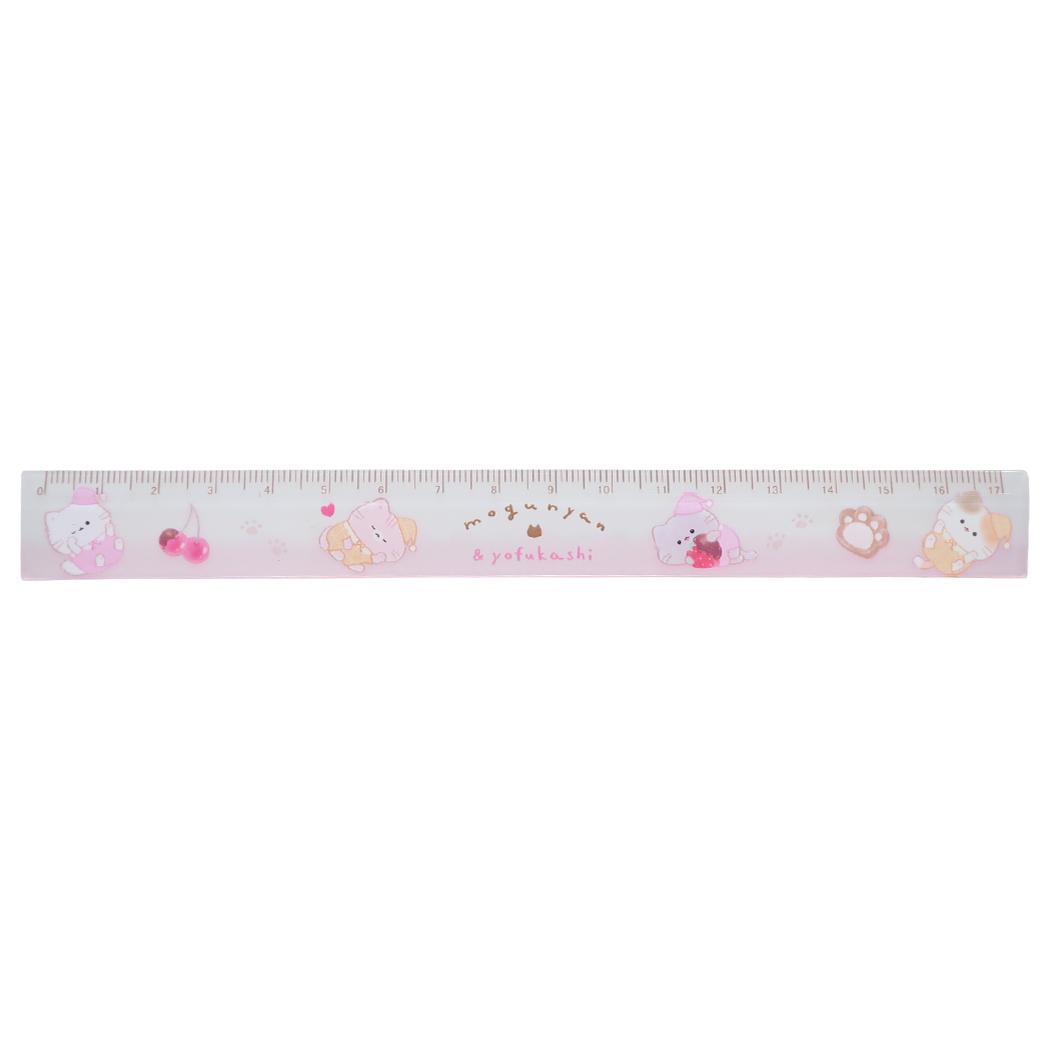 スリム17cm定規 ものさし もぐにゃん よふかし カミオジャパン 新学期準備文具 かわいい メール便可