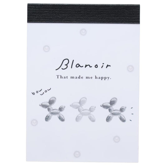 Blanoir ブラノワール メモ帳 ミニメモ バルーンドッグ カミオジャパン 新学期準備文具 かわいい グッズ メール便可 シネマコレクション