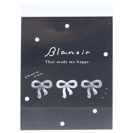 Blanoir ブラノワール メモ帳 ミニメモ クリアリボン カミオジャパン 新学期準備文具 かわいい グッズ メール便可 シネマコレクション