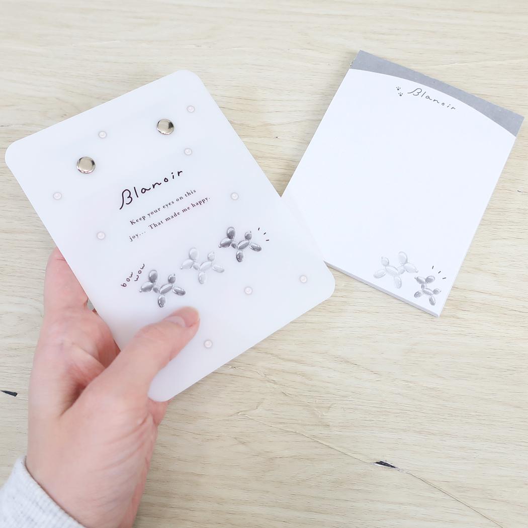 Blanoir メモ帳 バインダーメモ バルーンドッグ カミオジャパン 新学期準備文具 かわいい グッズ メール便可 シネマコレクション
