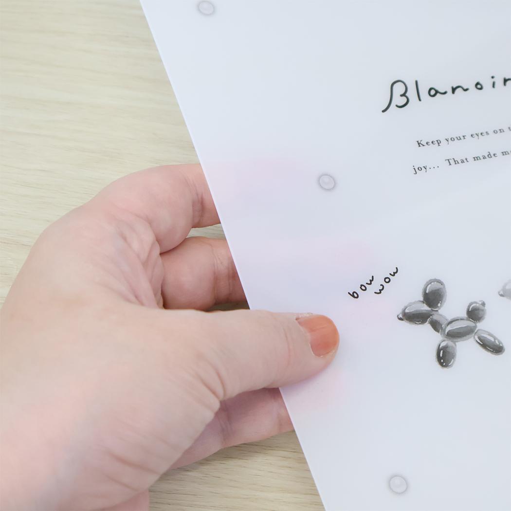 Blanoir ブラノワール 下じき 下敷き バルーンドッグ カミオジャパン 新学期準備文具 かわいい グッズ メール便可 シネマコレクション