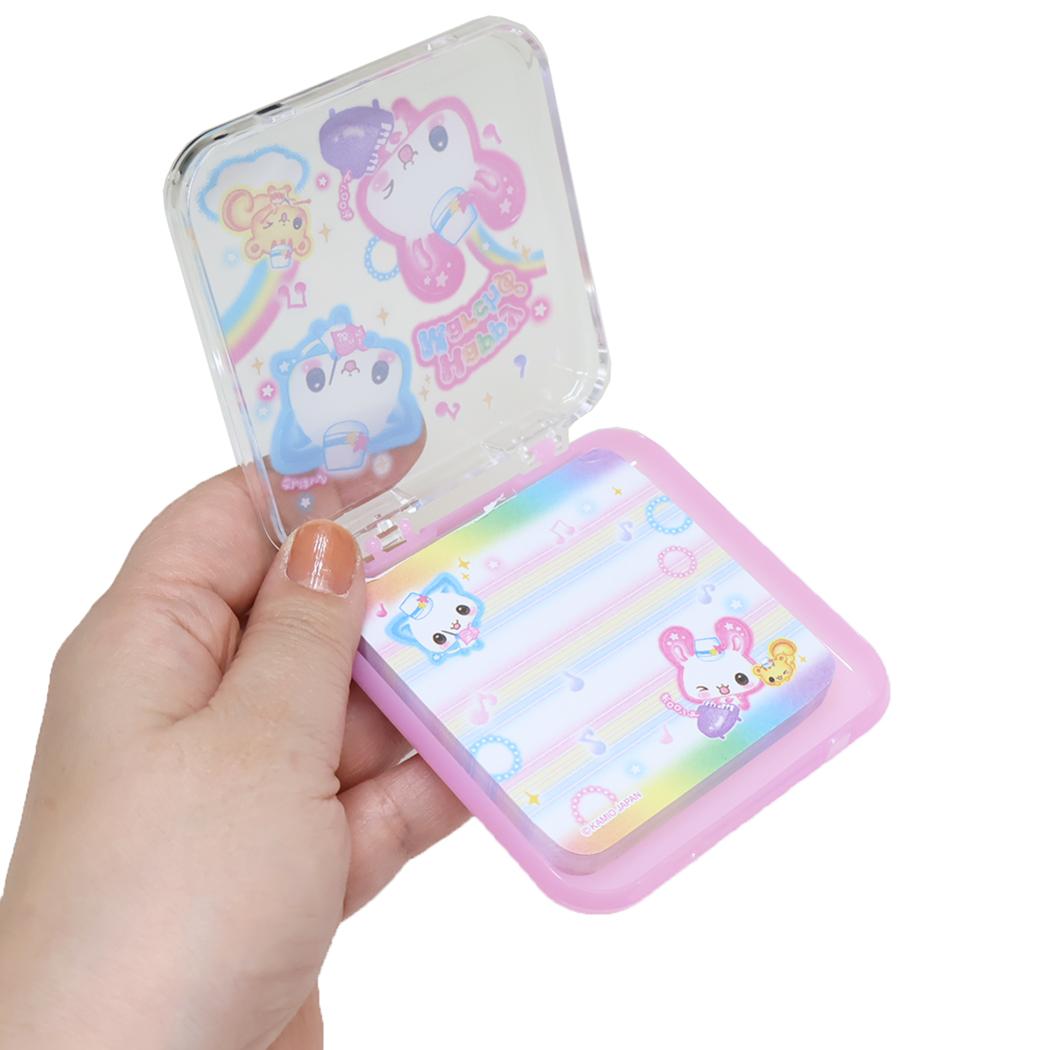平成ファンシー メモ帳 クリアケース入りメモ Happy March カミオジャパン 新学期準備文具 かわいい グッズ メール便可 シネマコレクション