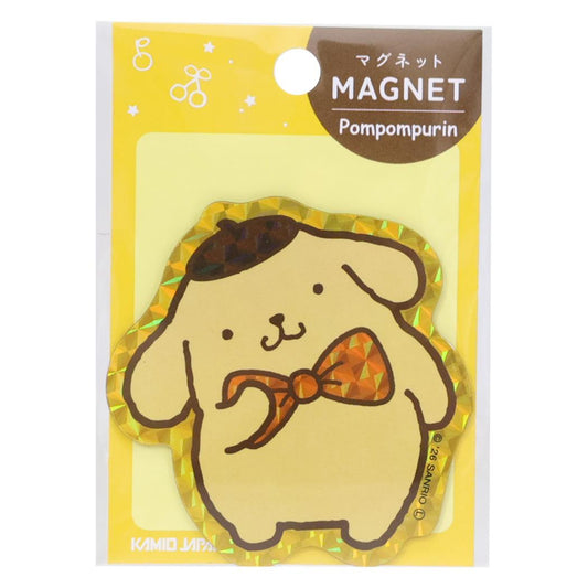 ポムポムプリン 磁石 ホログラムマグネット サンリオ カミオジャパン ホワイトボード 冷蔵庫 キャラクター グッズ メール便可 シネマコレクション