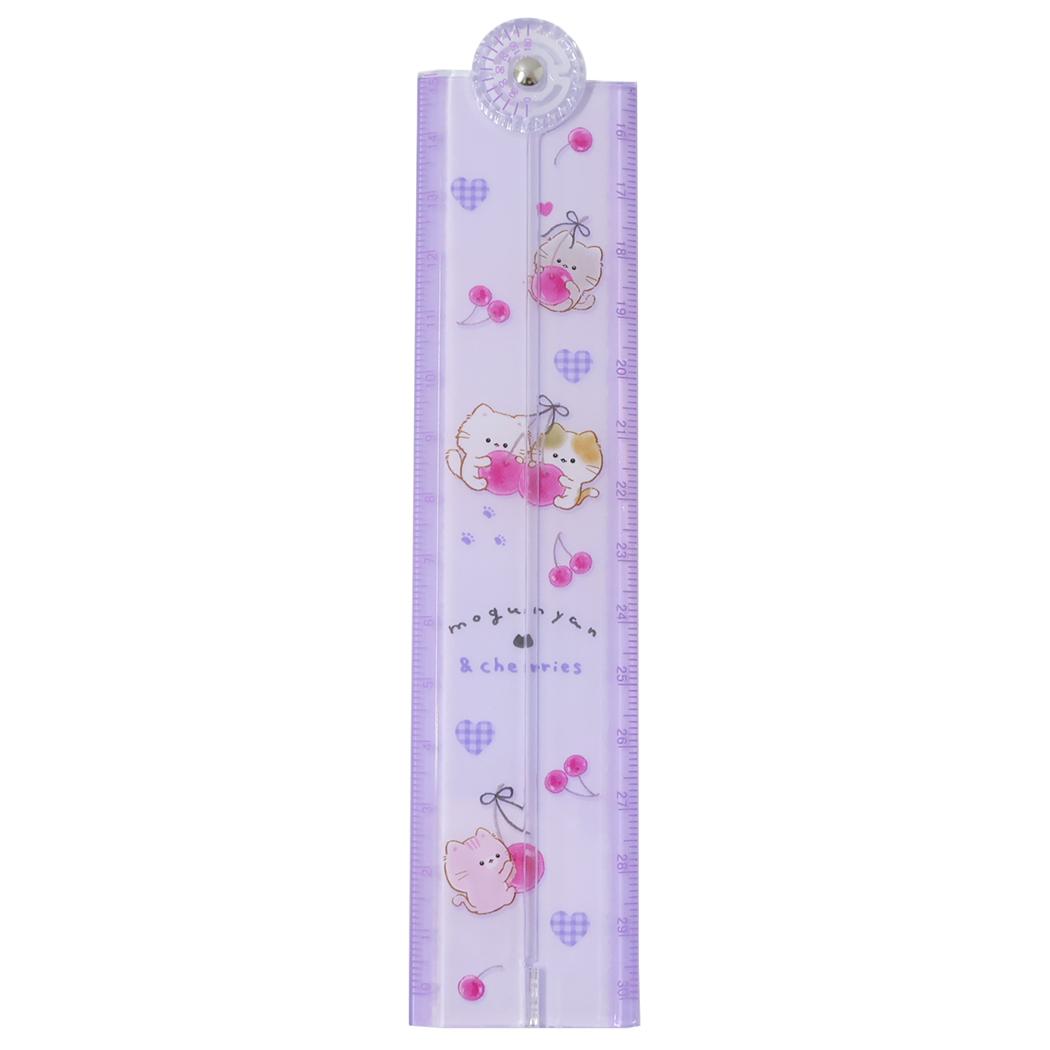 もぐにゃん ものさし 分度器付き折りたたみ定規 チェリー カミオジャパン 小学生 中学生 新学期準備文具 グッズ メール便可 シネマコレクション