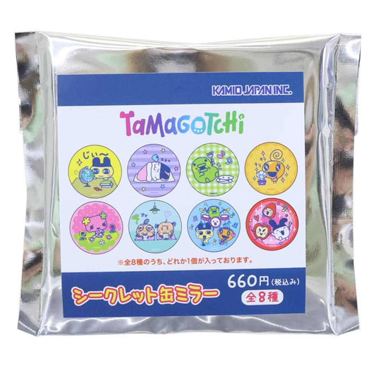 たまごっち 手鏡 シークレット缶ミラー 全8種の内どれか1個 カミオジャパン コレクション雑貨 キャラクター グッズ メール便可 シネマコレクション