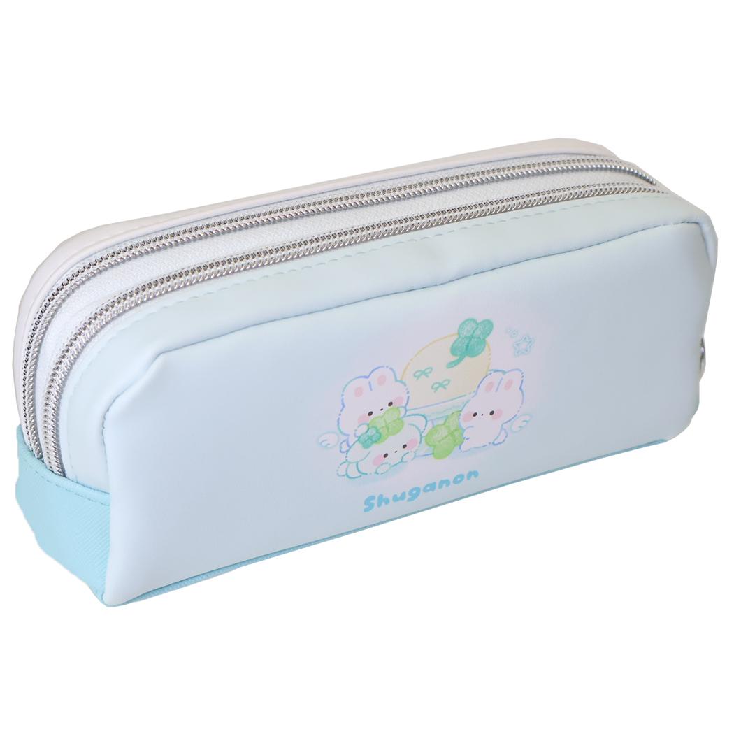 しゅがのん ペンポーチ ツインファスナーペンケース クローバー カミオジャパン 新学期準備文具 キャラクター グッズ シネマコレクション