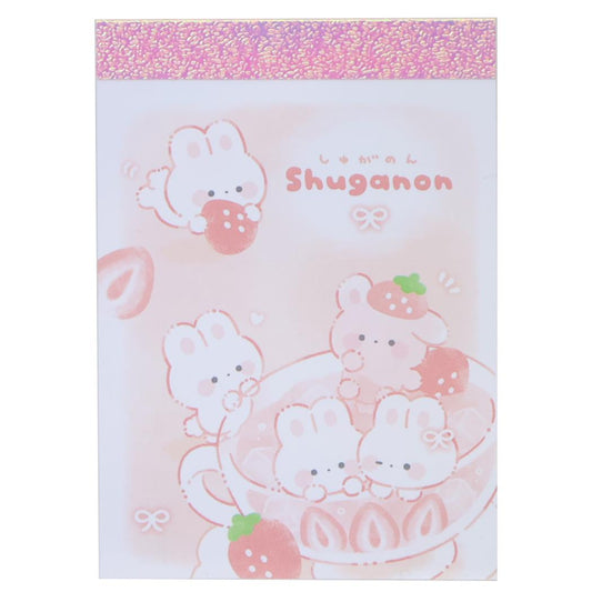 しゅがのん メモ帳 ミニ ミニメモ いちごティー カミオジャパン 新学期準備文具 日本製 キャラクター グッズ メール便可 シネマコレクション