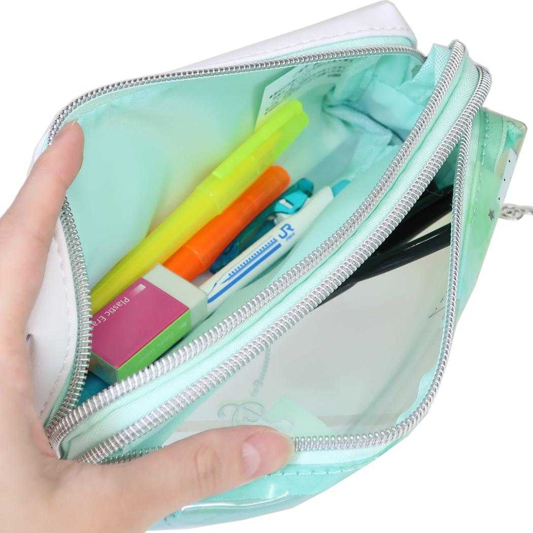 はかなげコア ペンポーチ ツインファスナーペンケース カミオジャパン 筆箱 新学期準備文具 大容量 かわいい グッズ シネマコレクション