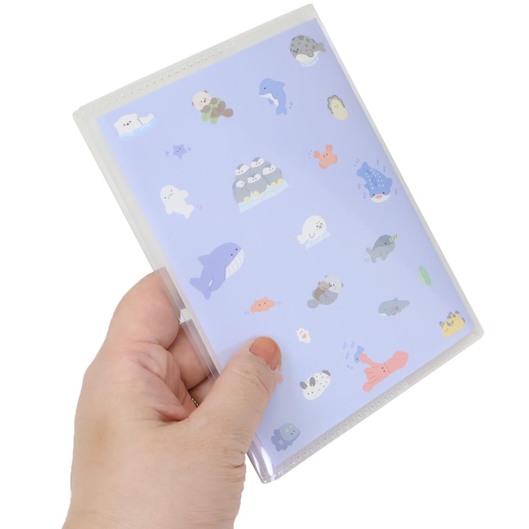 スタンプブック 大人のスタンプ帳 ふわふわうみのなかまたち カミオジャパン 日本製 動物柄 グッズ メール便可 シネマコレクション