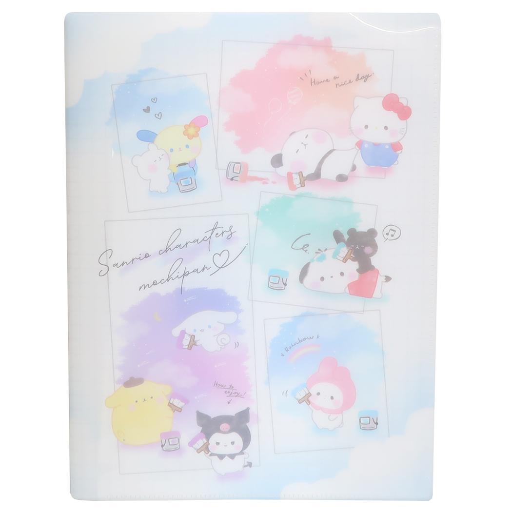 サンリオキャラクターズxもちもちぱんだ ポケットファイル 10ポケットクリアファイル A4 SORAIRO OEKAKI Sanrio カミオジャパン