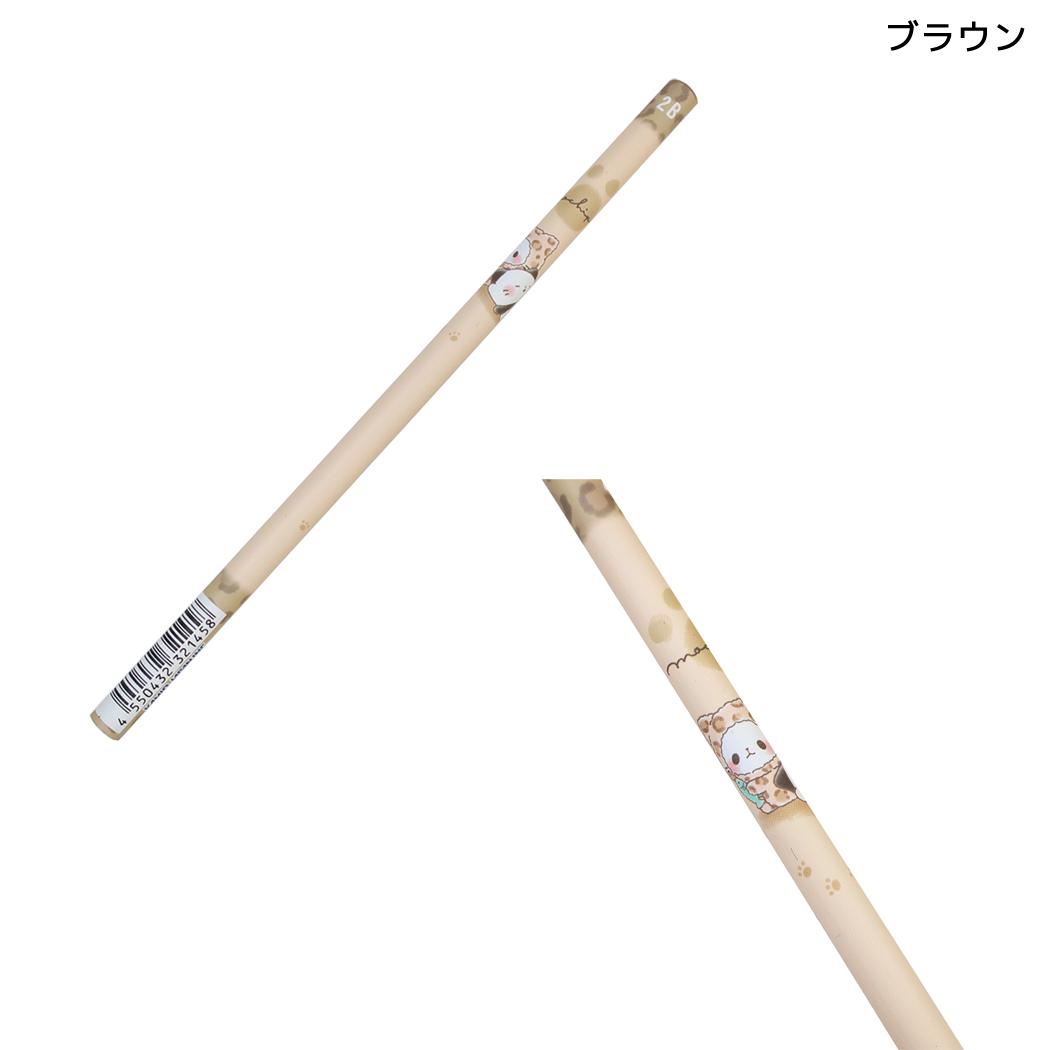 もちもちぱんだ えんぴつ 鉛筆2B ねこまみれ ブラウン カミオジャパン